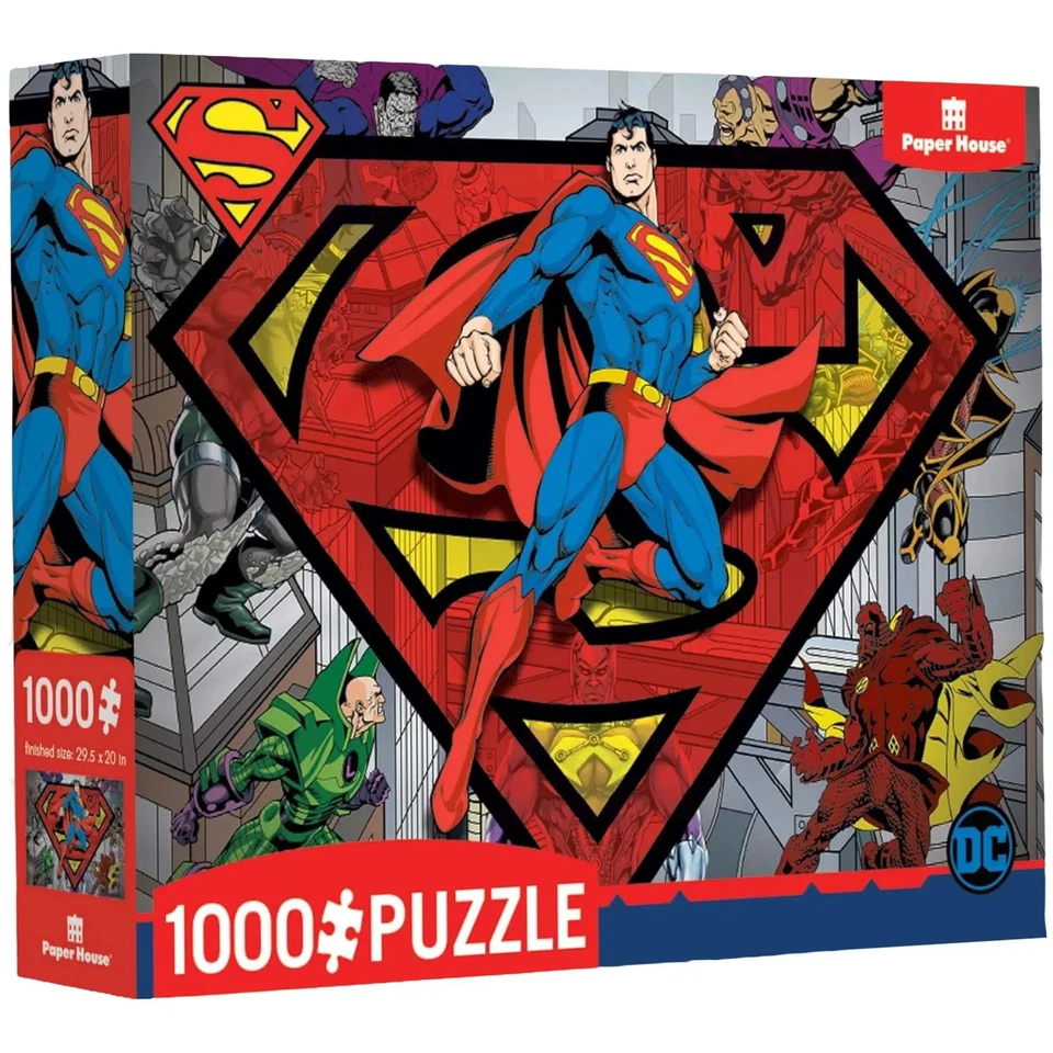 DC Comics - Rompecabezas de Superman y Villians (1000 piezas) - Paper House Prod Foto 1 de 2