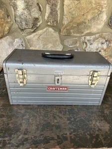 Caja de herramientas de metal vintage Sears Craftsman 6500 con bandeja de plástico 18 x 8 x 9 EE. UU. 🇺🇸 - Imagen 1 de 16