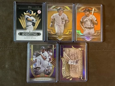 Лот из 5 пронумерованных карт New York Yankees - Volpe, Mantle, Rivera, Ruth, Jeter - читайте - Изображение 1 из 2