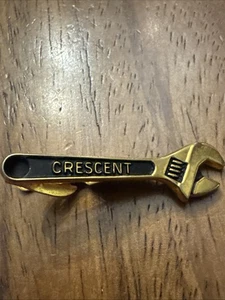 Vintage Kinney Co. Tie Clip Mens Crescent Gold Tone Crescent Wrench - Bild 1 von 7
