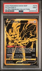 Pokemon TCG: Zacian V - Graded PSA 9 MINT 2020 U.P.C. #76 F/A Alt Black PROMO - Picture 1 of 2