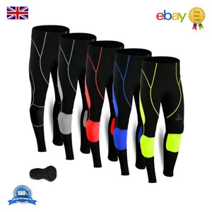 Cycling Tights and Trousers Bicycle Long Pant Compression Coolmax Padded - Picture 1 of 12