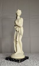 Statue Sculture Italienne XX eme Siecle En Poudre De Marbre Et Socle En Marbre 