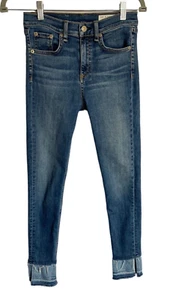 Rag & Bone Jeans Damen Größe 25 Raw Hem Blau Mid Rise Ankle Skinny Jeans - Bild 1 von 9