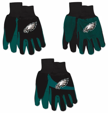 NWT NFL Philadelphia Eagles No Slip Gripper Palm Utility Work Gardening Gloves Cover