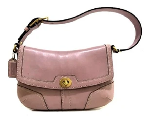 MINT Coach Ltd Ed Hamptons Stitched Lilac Purple Sm Demi Flap Hobo Bag Purse WOW - Picture 1 of 1