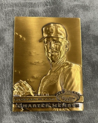 1991 Stadium Club Charter Member Nolan Ryan Medallion with box. - Image 1 of 3