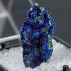 BLUE AZURITE Malachite crystal 0.21 oz geode chakra stone in perky box #7234T