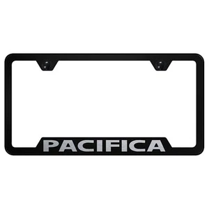 Chrysler Pacifica Laser Etched Logo Cut-Out License Plate Frame - Picture 1 of 6