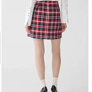 J Crew A-line Mini Skirt in Dark Evening Plaid, Red Blue Tartan Size 10 - Picture 1 of 6