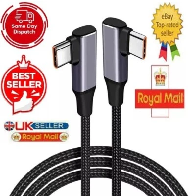 Fast Charge C-C Charging Cable 5A 100W FITS XIAOMI REDMI GOOGLE PIXEL HUAWEI HTC - Image 1 of 3