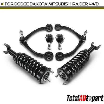 Kit de brazo de control de resorte helicoidal y puntal de 6 piezas para Dodge Dakota Mitsubishi Raider delantero Foto 1 de 4