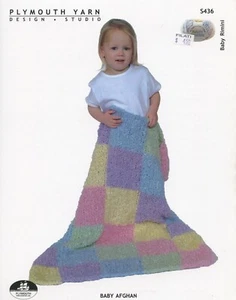 Plymouth Knitting Pattern S436 Baby Afghan - Quick Knit - Picture 1 of 2