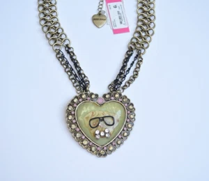BETSEY JOHNSON RARE VINTAGE CAMEO COLLECTION PUG STATEMENT NECKLACE - Picture 1 of 5