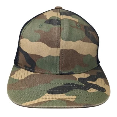 Decky Snapback Trucker Hat Multicolor One Size Adjustable Mesh Back Camouflage - Image 1 of 4