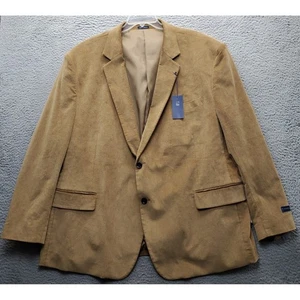 Chaqueta Blazer Stafford Para Hombres 56R Marrón Pana Elastizada Codo Parche Muesca Solapa - Imagen 1 de 12