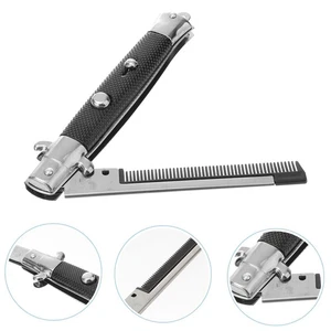 Spring Comb Iron Protable Folding Hair Pocket Metal Foldable - Afbeelding 1 van 10