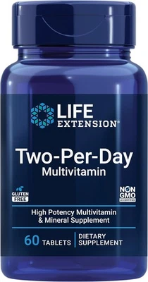 Multivitamínico Life Extension dois por dia – dose diária de 60 unidades (pacote 1)  - Imagem 1 de 4