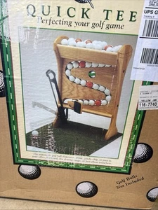 Distributore di palline da golf vintage Quick Tee Easy, struttura in legno massello, perfetto il tuo gioco! - Foto 1 di 2