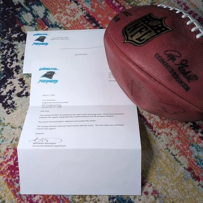 Pelota Oficial DeAngelo Williams Autógrafo Sobre Fútbol "El Duque"  Foto 1 de 4