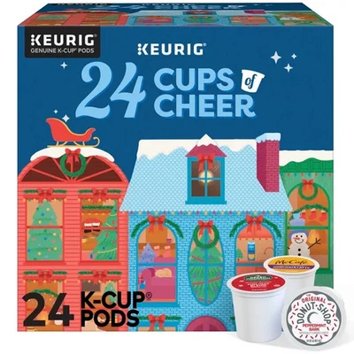 Keurig 24  of Cheer Advent Calendar Variety Pack K-Cups Coffee Pods bb jan 2025 - Image 1 of 4