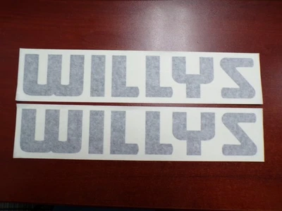 JEEP WILLYS VINYL HOOD 贴花 3M 图形面具 Charcoal 灰色 美国制造 — 第 1/4 张图片