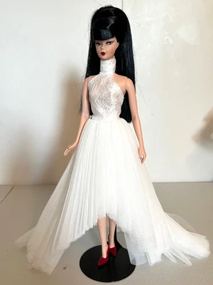 Fashion Royalty Fashion Model Silkstone Barbie WHITE Halter GOWN Dress - Image 1 of 4