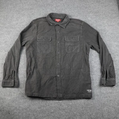Camisa Unionbay Para Hombres XL Gris Pana Abotonada Manga Larga Dos Bolsillos Sobrecamisa Foto 1 de 4