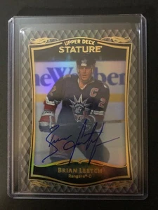 2024 Stature Brian Leetch Checkerboard SP AUTO Rangers GOAT - Picture 1 of 2