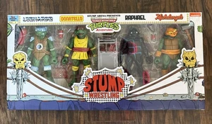 NECA TMNT Teenage Mutant Ninja Turtles Stump Wrestling Figur 4 Stück Neu - Bild 1 von 9
