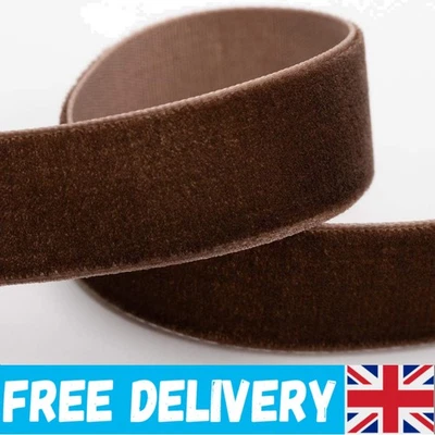 Dark Brown Velvet Ribbon, 9mm x 10m Roll for Special Occasions & Gifts - Image 1 of 2