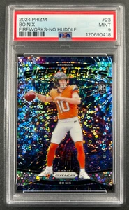 2024 Panini Prizm - Bo Nix #23 Denver Broncos - RC No Huddle Prizm PSA 9 - Picture 1 of 2