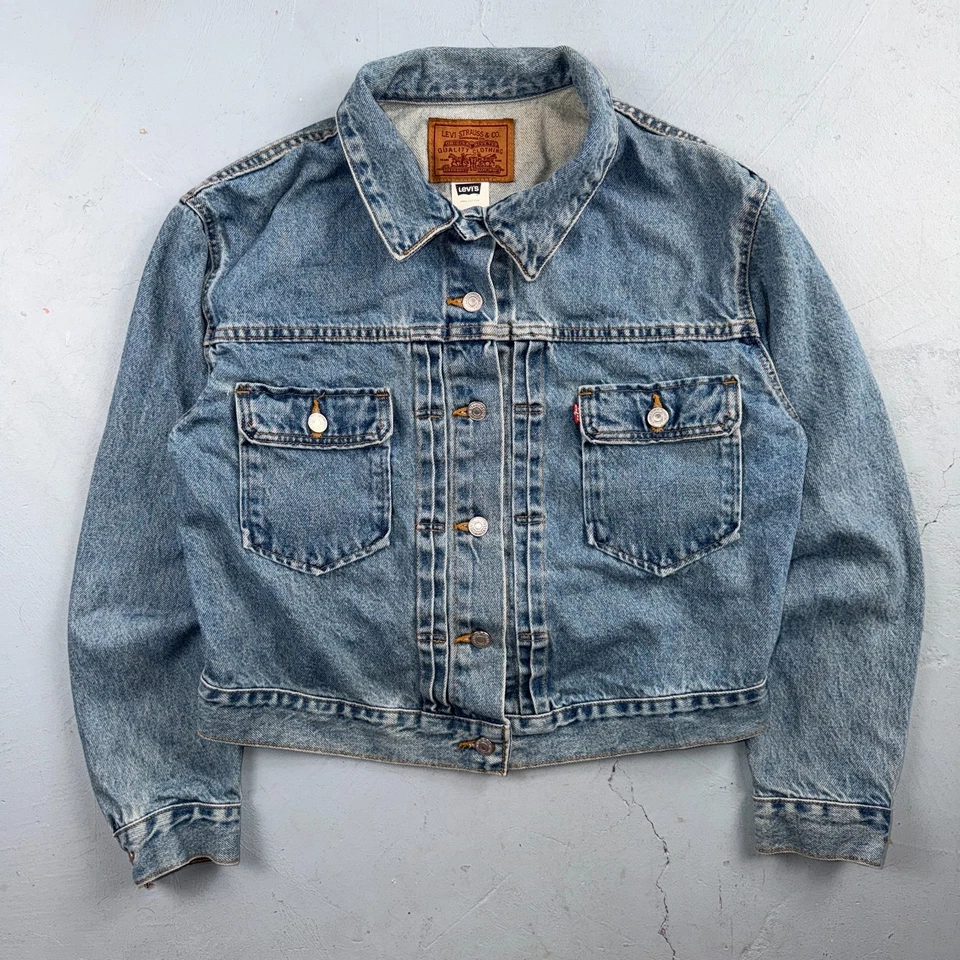 Levis 复古牛仔夹克类型 2 90 年代美国制造中号 507 XX 罕见卡车司机 1990 年代 — 第 1/4 张图片