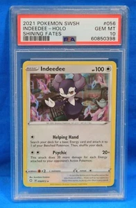 Pokémon SWSH 2021 # 056 Indeedee - Holo PSA 10 gemas MT # 60850398 Shining Fates - Imagen 1 de 2