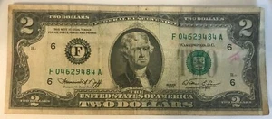 Billete de 2 USD de la Reserva Federal 1976 - Imagen 1 de 3
