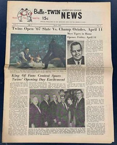 Minnesota Twins 1967 Bulle-Twin periódico publicación oficial extremadamente raro - Imagen 1 de 2