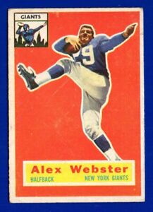 ALEX WEBSTER ROOKIE giants 1956 TOPPS #5 VERY GOOD NO CREASES