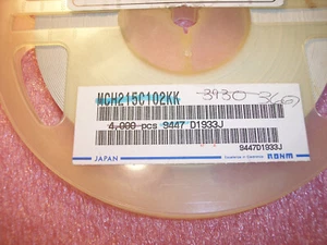 Menge (4000) 1000pf 50V 10% X7R 0805 SMD KERAMIK MLCC KONDENSATOREN MCH215C102KK ROHM - Bild 1 von 1