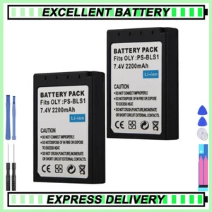 2x 2200mAh Battery for Olympus BLS-01 BLS-1 BLS-5 BLS-50 PS-BLS1 PS-BLS5 Camera - Picture 1 of 6