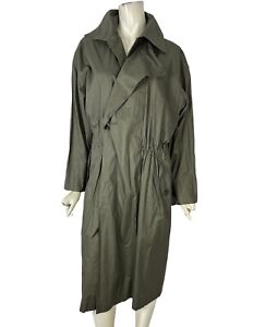 vintage WINDCOAT Issey Miyake womens small khaki trench coat jacket 