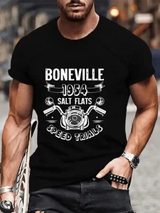 1954 Speed Trials Bonneville Salt Flats Biker Motorcycle Vintage look t, biker t - Picture 1 of 5