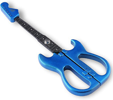 Metallic Blue Electric Guitar Scissors with Stand - Japanese Stainless Steel for sale