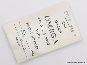 Original Omega Kristall mit vergoldetem Ring! 17,1 mm CRY #746 - Bild 1 von 2