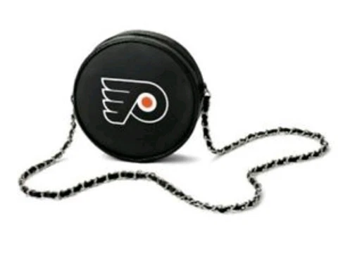 Philadelphia Flyers NHL Hockey Puck Cross Body Purse Bag NWT Cover