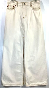 Vintage Ralph Lauren Polo Jeans Co. Maxi falda vaquera con abertura frontal talla 2 - Imagen 1 de 9