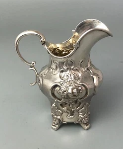 Victorian Solid SIlver Cream Jug Samuel Hayne London 1855 ALZX - Picture 1 of 4