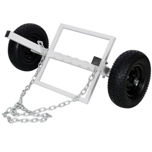 Soporte para carretilla de troncos de alta resistencia de 42 pulgadas de longitud con cadena capacidad de 1100 libras blanco - Imagen 1 de 7