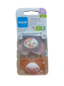 MAM Original Silikon 16+ Schnuller 2er-Set, Baby Schnuller mit Sterilisier Box ✅ - Bild 1 von 2