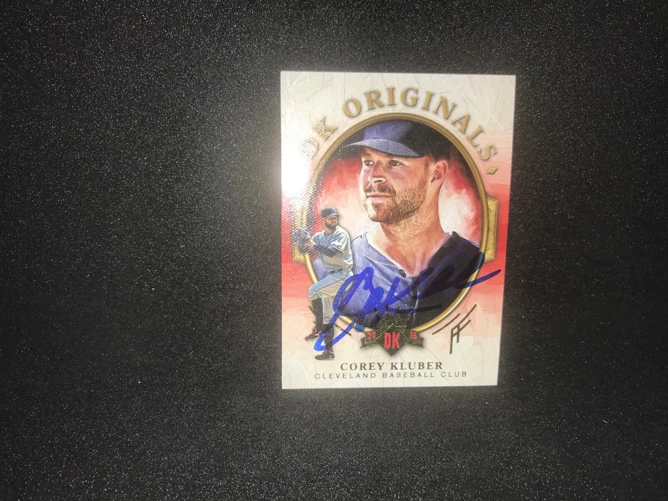 COREY KLUBER Rangers Indians Autographed SIGNED 2015 Panini Diamond Kings 1 - Image 1 of 1