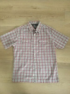 CROFT & BARROW Quick Dry Shirt Casual Shirt Mens M Button Front Gray-Red Checker - Picture 1 of 14